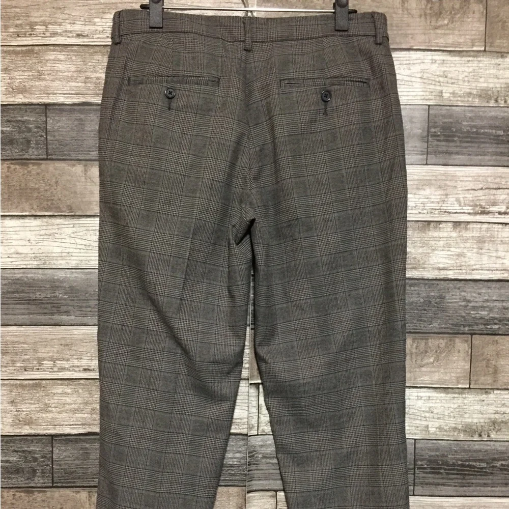 Goodfellow Plaid Dress Pants Men’s 30x30 Gray Stretch